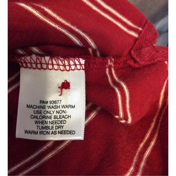 𝅺ST John's Bay Red White Polo Shirt Men Large - Picture 3 of 4